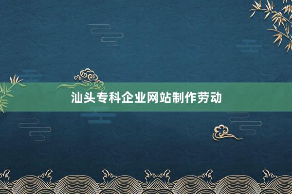 汕头专科企业网站制作劳动