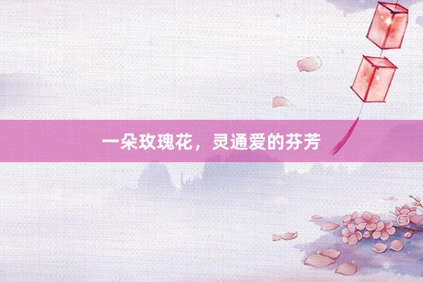 一朵玫瑰花，灵通爱的芬芳